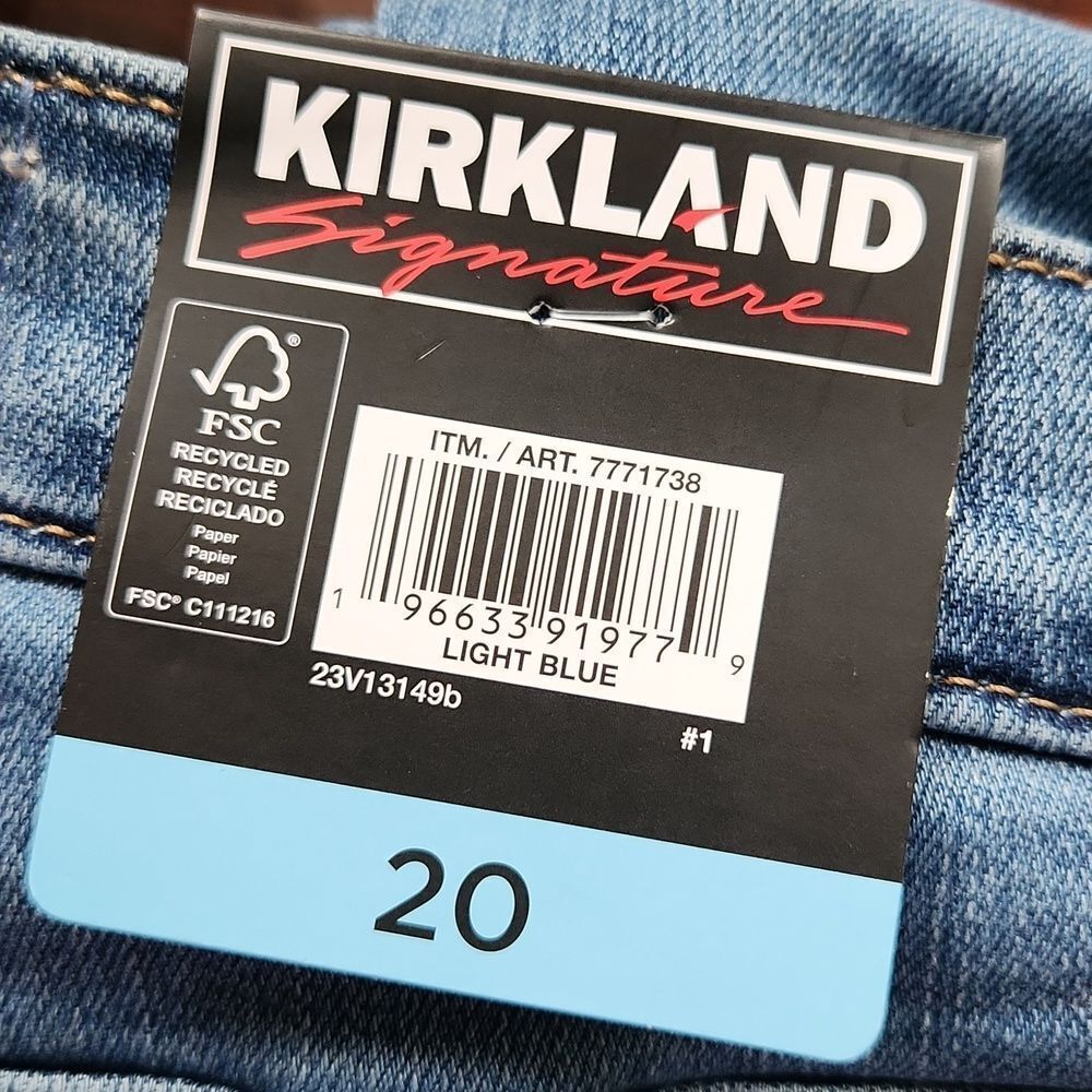 Kirkland Women's Blue High-Rise Stretch Skinny Jeans Classic Denim Size 20 (XXL) - Picture 7 of 12